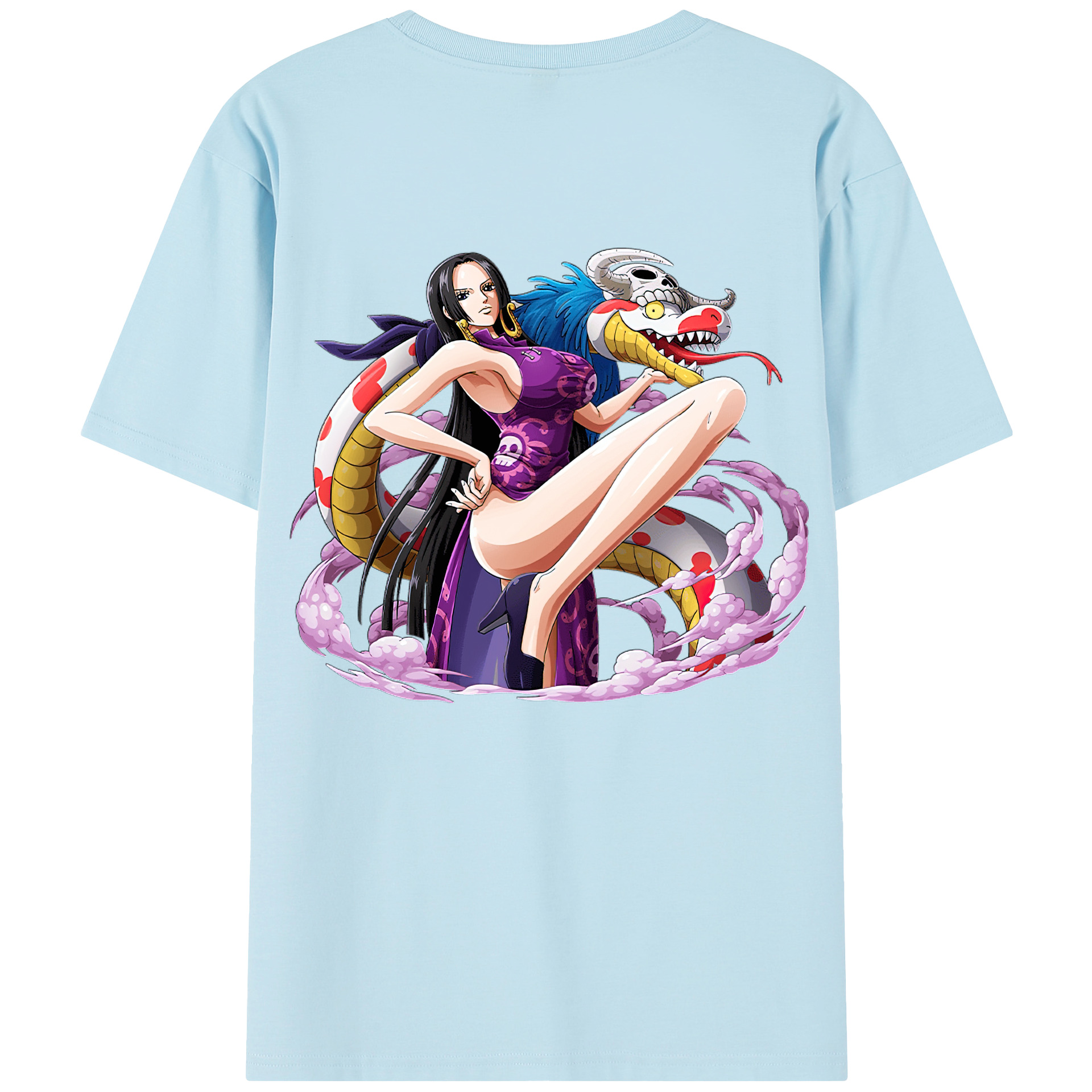 ワンピース ボア・ハンコック ONE PIECE Boa·Hancock 綿100％半袖Tシャツ（背面プリント）